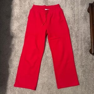 Aritzia Vibrant Red Sweatfleece Pants